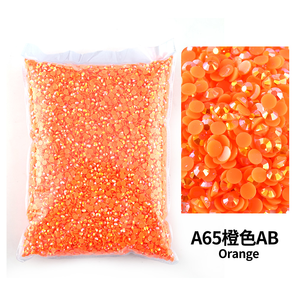 Nail Art Orange - برتقالي AB بالجملة السائبة الراتنج حجر