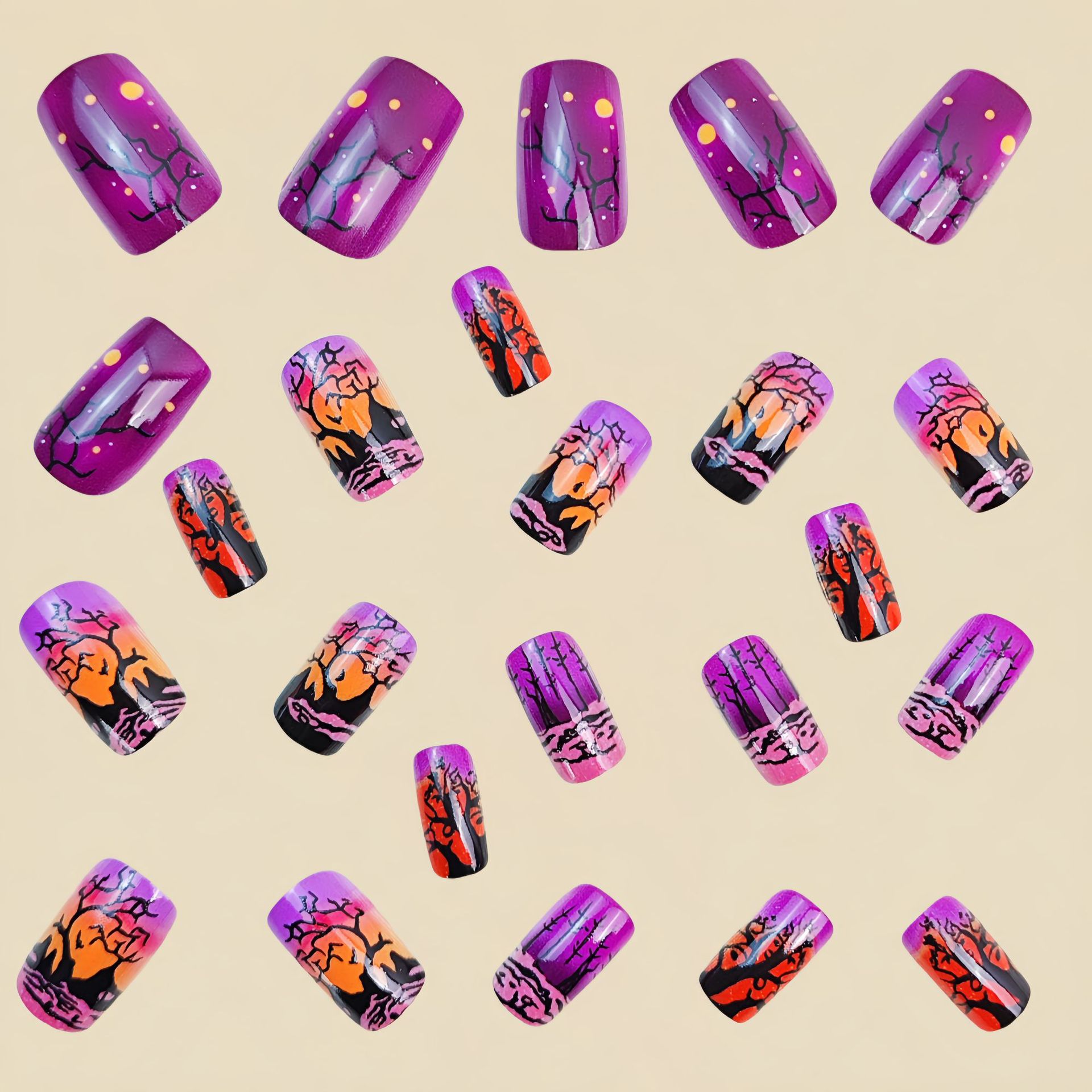 أظافر صناعية مربعة متوسطة الحج - مراجعة Nail Art Orange وسعره