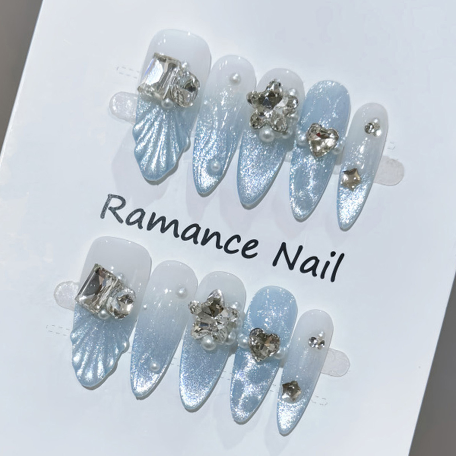 10 قطع أظافر صناعية صيفية جديد - مراجعة Nail Art Press On وسعره