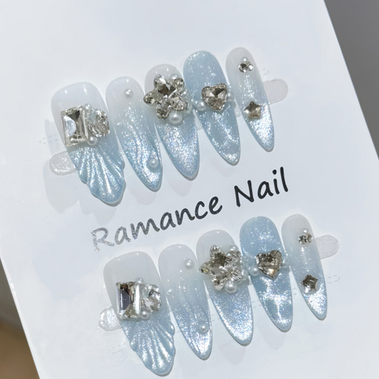 10 قطع أظافر صناعية صيفية جديد - مراجعة Nail Art Press On وسعره