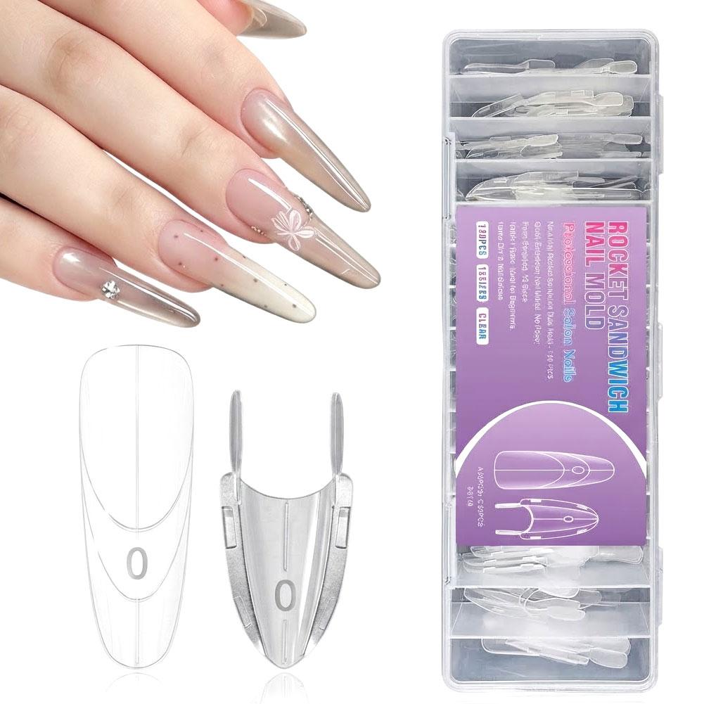 120 قطعة من قوالب الأظافر الشف - مراجعة Nail Art Ombre وسعره